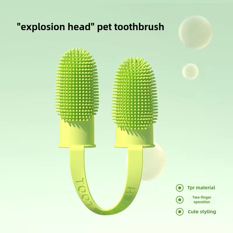 Easy-Clean Finger Toothbrush for Pets