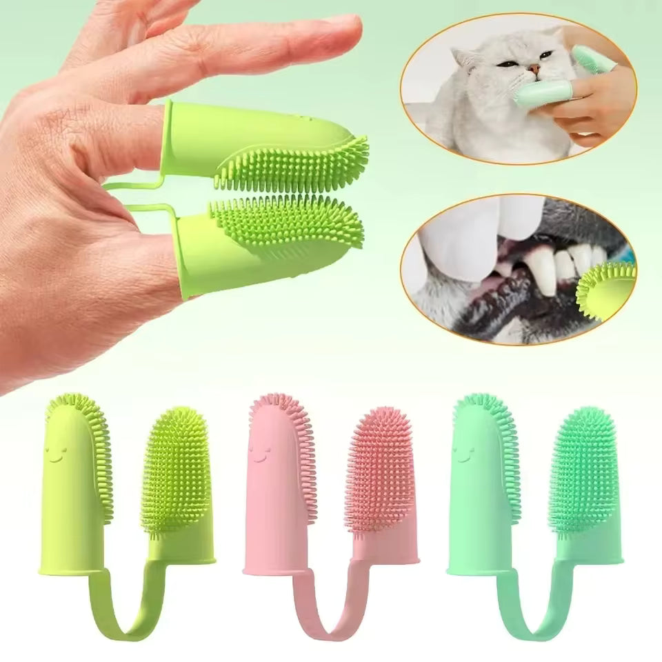 Easy-Clean Finger Toothbrush for Pets
